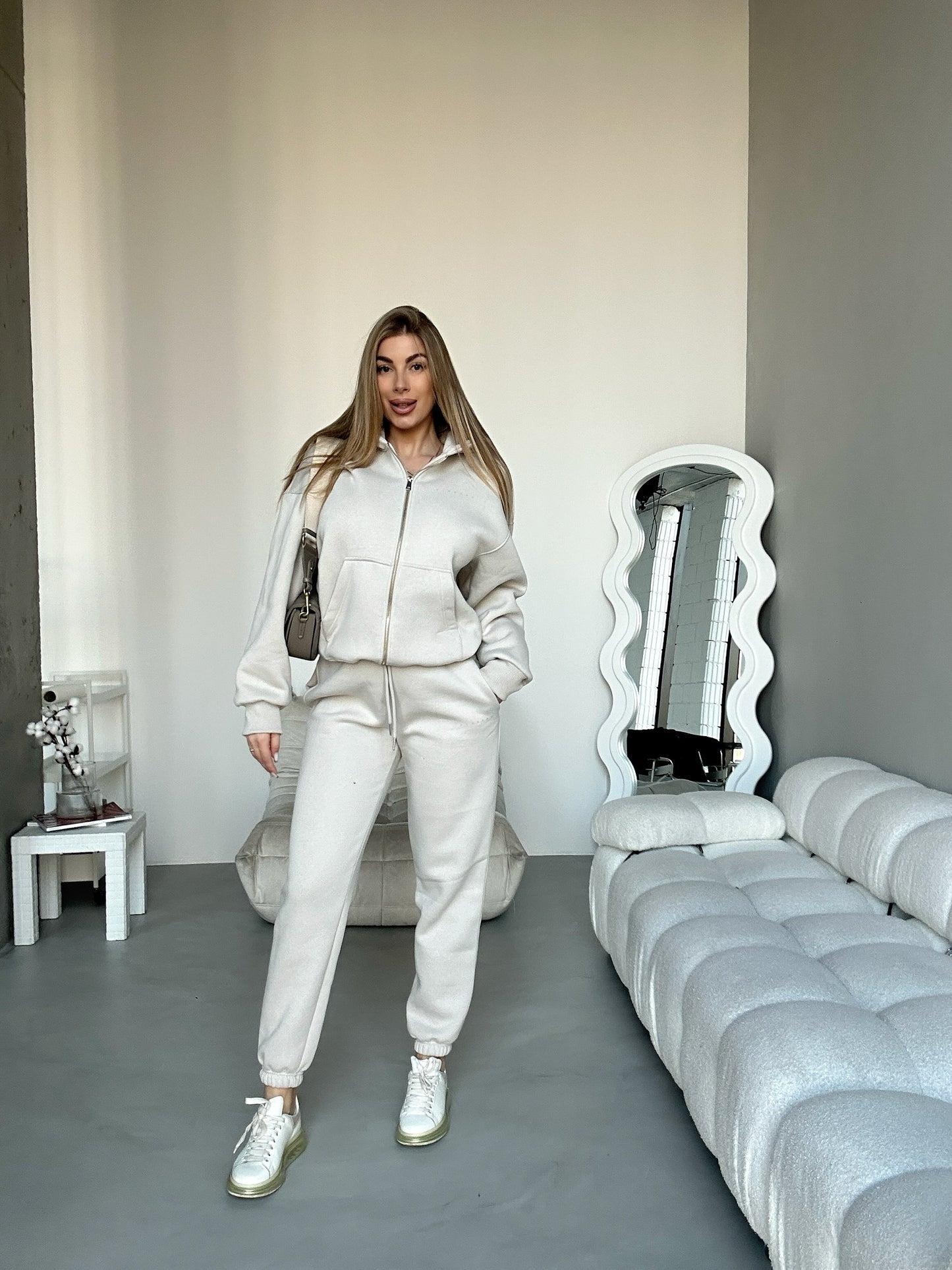 Spodnie OVERSIZE Beige